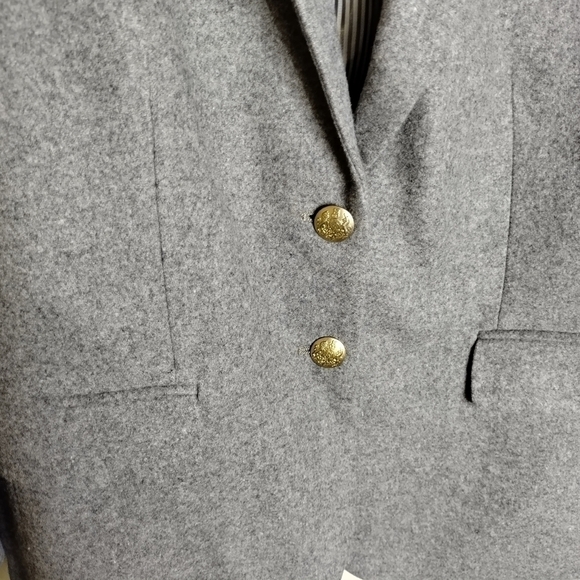 J. Crew schoolboy wool grey 2 button blazer women's Sz 6 - Picture 3 of 6
